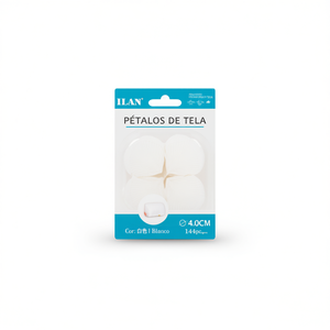 Petali di tessuto Ilan 4,0 cm bianchi 144 pezzi per decorazioni per la casa - Product Image 2