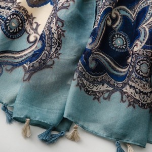 Écharpe de voyage musulmane pour femme en viscose et coton, protection solaire pour le cou, design estival - Product Image 5