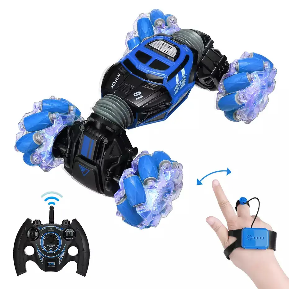 High Quality Double Side 4x4 Rc Stunt Car Kids Radio Control Toys Hand Controlled Gesture Rc Car With Music And Light