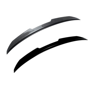 Audi A5 F5 Coupe Rear Spoiler Piano <b>Black</b> Carbon Fiber Texture ABS Ducktail <b>Trunk</b> Lip 2017-2024 - Product Image 5