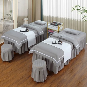 Cubierta de cama de masaje de belleza para SPA, cuatro juegos de cabello de belleza de lujo ligero con funda de cama de champú personalizada - Product Image 2