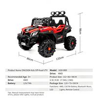 Mobil UTV Listrik 2 Kursi untuk Anak-Anak, Baterai 12V7A, Penggerak 4 Roda, Kendaraan Mainan dengan APP/Remote, Musik, Lampu LED, Fungsi Ayun, untuk Anak Laki-Laki