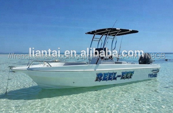 Dauphin Pro2 Bateau En Aluminium T Top Robuste T Top Cadre Anodisé/Bleu Marine Auvent