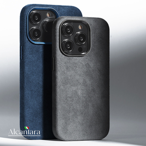 Funda para <span class=keywords><strong>iPhone</strong></span> 16 <span class=keywords><strong>Pro</strong></span>, Auténtica Alcántara Italiana, Marco Metálico para Cámara Completamente Cubierto, Fuerte Magnético, <span class=keywords><strong>Precio</strong></span> de Fábrica - Product Image 6