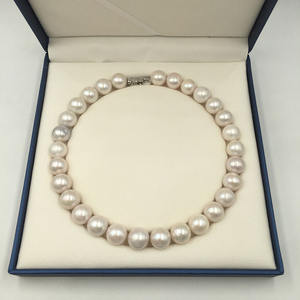 <span class=keywords><strong>Collana</strong></span> girocollo <span class=keywords><strong>di</strong></span> <span class=keywords><strong>perle</strong></span> d'acqua dolce più grande <span class=keywords><strong>di</strong></span> 13-14mm, bella fibbia a cuore per le donne, perline annodate - Product Image 1