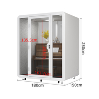 Cabine de réunion modulaire insonorisée pour plusieurs personnes, pour bureau, intérieur, acoustique