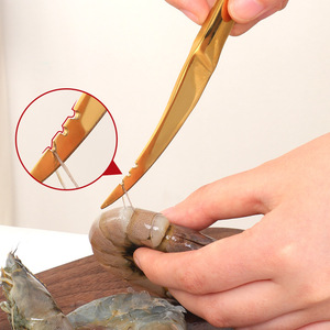 Éplucheur incurvé pour coquillages et crevettes en acier inoxydable, <span class=keywords><strong>couteau</strong></span> à crevettes - Product Image 3