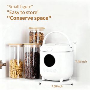 0.8L Multi-Functional Mini Portable Square Rice <b>Cooker</b> Measuring Cup Digital LED Display Non-Stick Coating Fast Household - Product Image 3