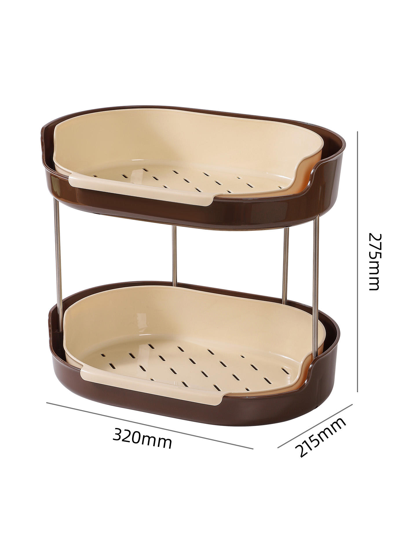 Double épaisseur, couleur crème + marron