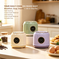Mini Cuiseur à Riz Électrique Portable Multifonctionnel avec Tasse Mesureuse Intégrée pour Dortoir, Boîtier en Plastique Intelligent et Automatique