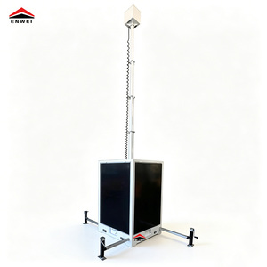 Tour de panneaux solaires mobiles étanche avec 4 panneaux solaires de 350W pour chantier de construction et parking extérieur - Product Image 5