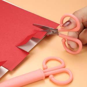 Tijeras de acero inoxidable para niños al por mayor de fábrica, diseño de cabeza recta pequeña para estudiantes, regalos de negocios promocionales - Product Image 1