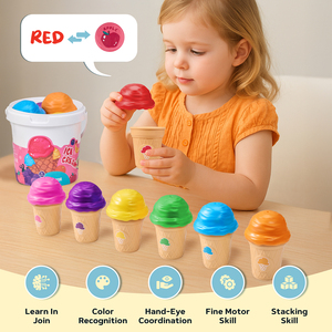 JoyCat 7 Bolas de Crema, Actividades de Aprendizaje Preescolar, Juego de Contar y Clasificar por Colores, Juguetes Educativos Apilables para Niños - Product Image 3