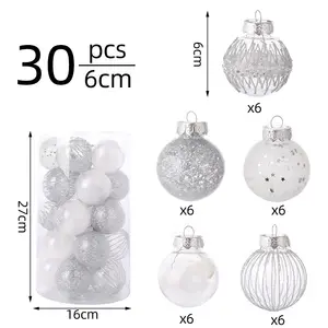 30 Stuks 6Cm Nieuwe Kerst Set Hot Sale Feest Decoratie Opknoping Bal Feestelijk Arrangement Kerstbal