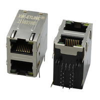 Connecteur RJ45 modulaire 2x1 1G 5G 10G, prise RJ45, connecteur femelle 8 broches, connecteur LED PCB, connecteur Ethernet RJ45