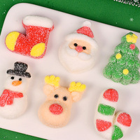 Op maat gemaakte creatieve Kerstman rendier kerstboom kous cartoon marshmallow gummy snoepjes