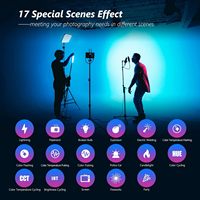 NEEWER Panneau vidéo LED RVB 18.3 "avec contrôle APP Full Color 60W Dimmable 2500K ~ 8500K pour jeu YouTube Zoom Photographie