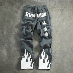 Rainbow Spray Custom ize ODM/OEM 100% Polyester Herren Elastic Waist Letter Print Lässige grafische Jogging hose für Herren - Product Image 1