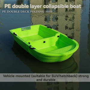 Bateau de pêche <span class=keywords><strong>pliable</strong></span> en plastique PE double couche de 2.2m pour 2 personnes, <span class=keywords><strong>kayak</strong></span>, léger et <span class=keywords><strong>rigide</strong></span>, stable pour les activités nautiques. - Product Image 4
