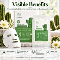 Masque Facial Réparateur et Hydratant Apaisant au Cactus Mexicain Fermenté, Antioxydant, Rafraîchissant, Éclatant, Beauté Pure