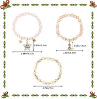 Bracelet de Noël Enchantant pour Femmes, Bracelet Perlé avec Breloques Perles, Cadeau de Fêtes pour Filles, Vente en Gros Personnalisée