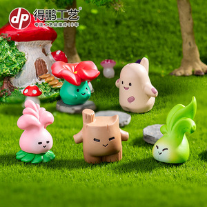 Adorno de Bosque de Cuentos de Hadas en Miniatura, Manualidad de Resina, Muñeco de Hongo y Elfo de Dibujos Animados, Decoración de Escritorio - Product Image 2