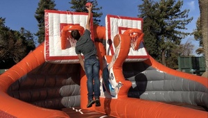 Deportes al aire libre de doble carril de baloncesto inflable Slam <span class=keywords><strong>Dunk</strong></span> Challenge inflable Slam Jam juego de baloncesto - Product Image 4
