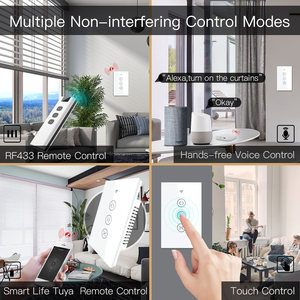 MOES tuya ZigBee RF Smart Touch Panel Rideau <span class=keywords><strong>Moteur</strong></span> Stores Volants Interrupteur Télécommande Sans Fil Alexa Google home - Product Image 4