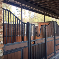 Porte de box pour chevaux portable en bambou galvanisé robuste, taille personnalisée, norme européenne, cadre en acier, modèle QIQIAN QQ-HS