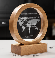 Plaque de trophée en cristal personnalisée, plaque de récompense sportive en bois, plaque vierge en verre cristal, médailles et plaques sportives
