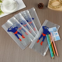 Sac cosmétique de voyage transparent refermable personnalisé en usine avec fermeture éclair en LDPE, emballage à glissière transparent pour maquillage et maillots de bain
