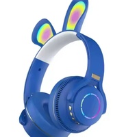 Audífonos para Juegos con Orejas de Conejo, Micrófono, LED RGB, Estéreo, Resistentes al Agua IPX6, Baja Latencia, Regalo para Chicas