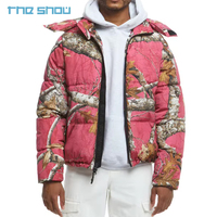 Veste matelassée en duvet de canard camouflage Real Tree personnalisée, veste d'hiver chaude pour homme, couche intermédiaire, veste de chasse rembourrée en duvet