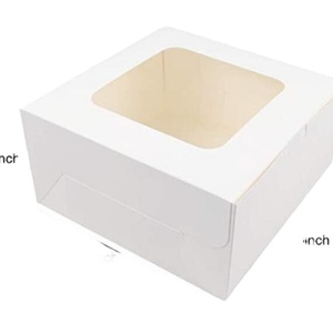 Cajas para Pastel de Boda Personalizadas de 10, 12 y 14 Pulgadas de Alto con Tapa Transparente, Cajas Plegables para Empacar Pasteles de Cumpleaños - Product Image 2