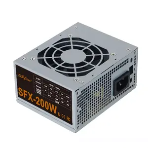 Catu daya kipas Desktop 8cm stok ganda pemasok daya Modular penjualan laris ATX 200W merek OEM 200W hitam setengah Jembatan 150W - 250W