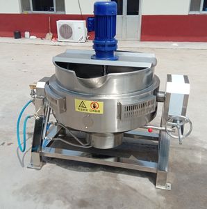 100 litros de vapor industrial/gas/eléctrico <span class=keywords><strong>Ed</strong></span> Cooking Kettle Mixer Pot con agitador - Product Image 3