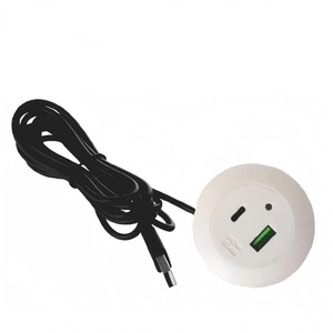 <span class=keywords><strong>Prise</strong></span> de charge <span class=keywords><strong>USB</strong></span>-C <span class=keywords><strong>USB</strong></span>-A intégrée pour meubles, <span class=keywords><strong>prise</strong></span> de courant encastrée pour bureau avec câble <span class=keywords><strong>USB</strong></span> de 1,8 m pour canapé, lit, table - Product Image 1