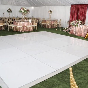 Pista da Ballo Portatile Bianca Impermeabile per Matrimoni ed Eventi Starlight Doppio Lucido con Blocco a Camma per Scuole e Teatri - Product Image 1