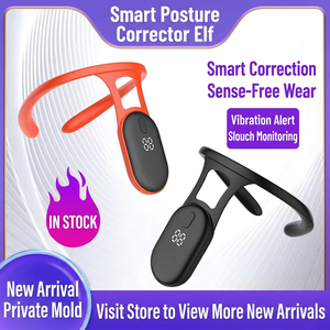 Correcteur de posture intelligent sans bretelles, support dorsal en plastique noir avec affichage numérique et rappel par vibration pour usage au bureau - Product Image 4