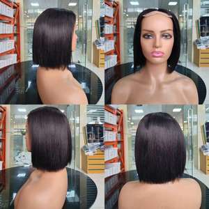 Wig rambut manusia Bob pendek 4x4 13x4 Wig pendek penutup renda depan, grosir rambut manusia Brasil Virgin 8 inci Wig Bob <span class=keywords><strong>Promo</strong></span> besar - Product Image 6