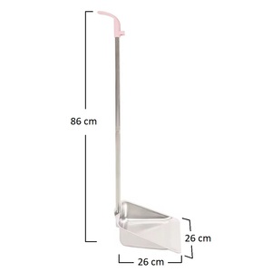 Paletta per Rifiuti in Metallo Zincato 86Cm con Manico Ergonomico e Gancio per Appendere - Product Image 2
