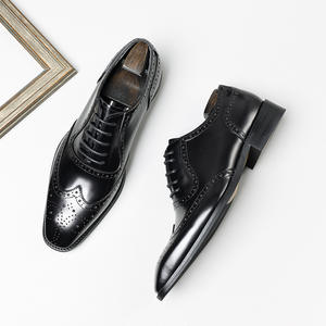 Nuevos Zapatos de Cuero para Hombre, Elegantes y de Alta Gama, Hechos a Medida, de Piel Vacuna Pulida, con Suela Gruesa, Versátiles para Vestir Formal o de Negocios - Product Image 1