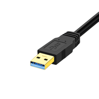 Câble USB 3.0 double extrémité mâle-mâle de 0,3 m pour ordinateur, prix de gros