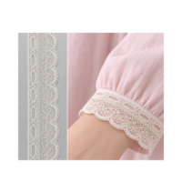 Bordure en dentelle festonnée ovale de 2,2 cm en coton 100% pour les bords et accessoires de vêtements