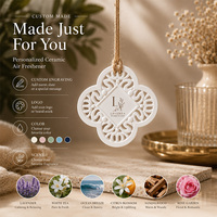 Pendentif d'aromathérapie personnalisé de luxe en gypse céramique écologique pour voiture, maison, bureau, désodorisant, parfum lavande, cadeau de mariage