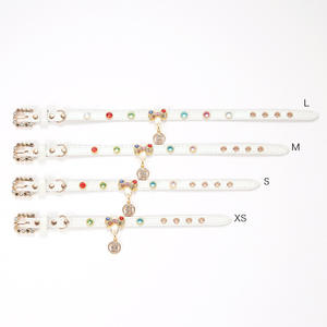 Lujoso <span class=keywords><strong>Collar</strong></span> de cristal para mascotas con abalorio de perlas de diamante, <span class=keywords><strong>Collar</strong></span> de diamantes de imitación, <span class=keywords><strong>Material</strong></span> de aleación para Princesa, perros, gatos, joyería para perros - Product Image 2