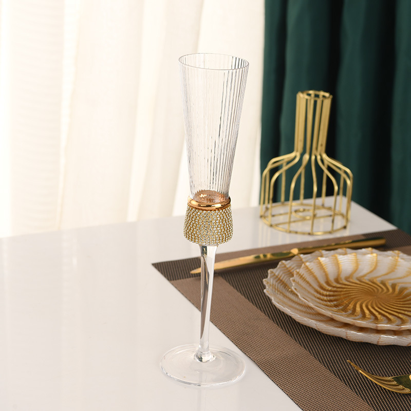 Gold champagne glass