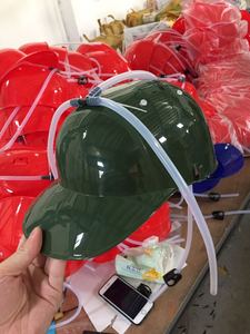 C3769 Creative <strong>Drinking</strong> Helmet Hold Two Beer Cans Adults <strong>Drinking</strong> <strong>Hats</strong> - Product Image 2