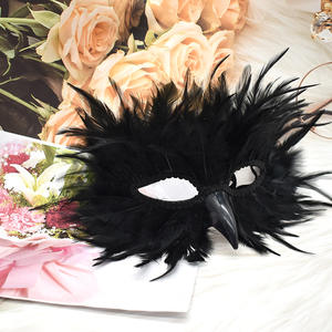 Máscara de Plumas de Águila con Pico Largo, Disfraz de Carnaval, Baile de Disfraces, Halloween, Accesorios de Disfraz de Fiesta con Múltiples Plumas - Product Image 1
