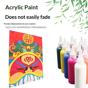 Pittura Acrilica per Bambini 100ml, Pigmento Organico a Base d'Acqua per Dipingere a Mano, Decorare Bambole in Gesso, Arte Murale Interna ed Esterna, 1kg all'Ingrosso - Product Image 1